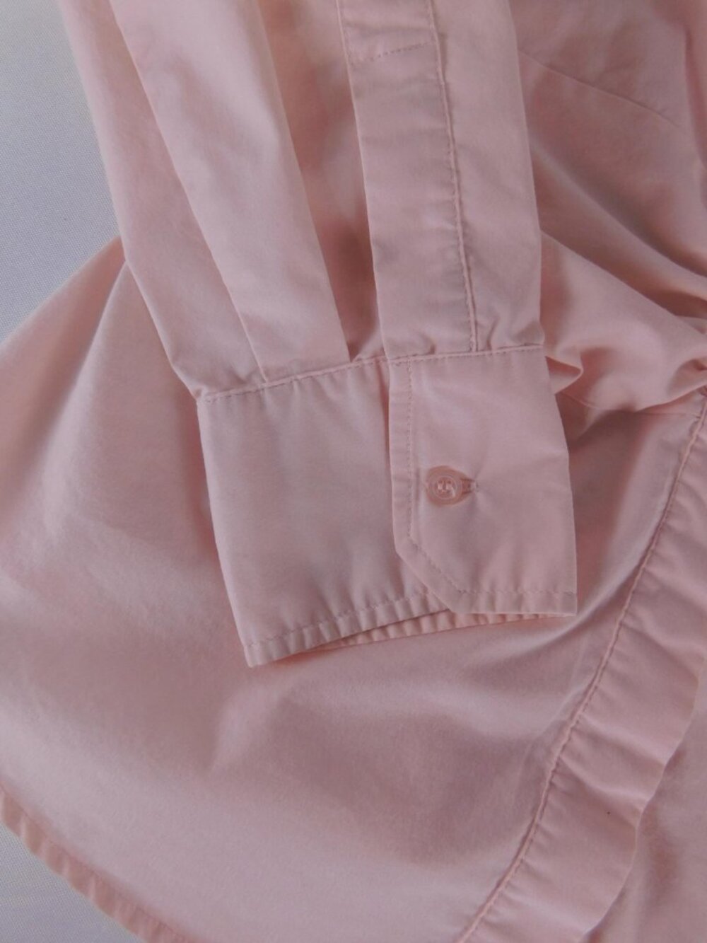New York & Company Button Up Shirt Womens 12 Pink Collared Long Sleeve Stretch - Picture 2 of 9
